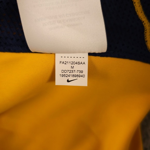 Nike Tennis Dress Womens Medium Yellow Blue Court Dri Fit Slam NY Slim Fit NEW - Picture 5 of 12